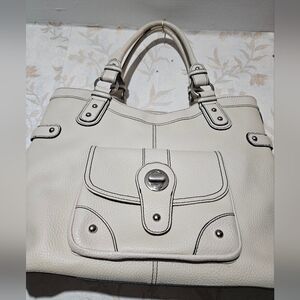 Good Condition Leather Cream Handbag